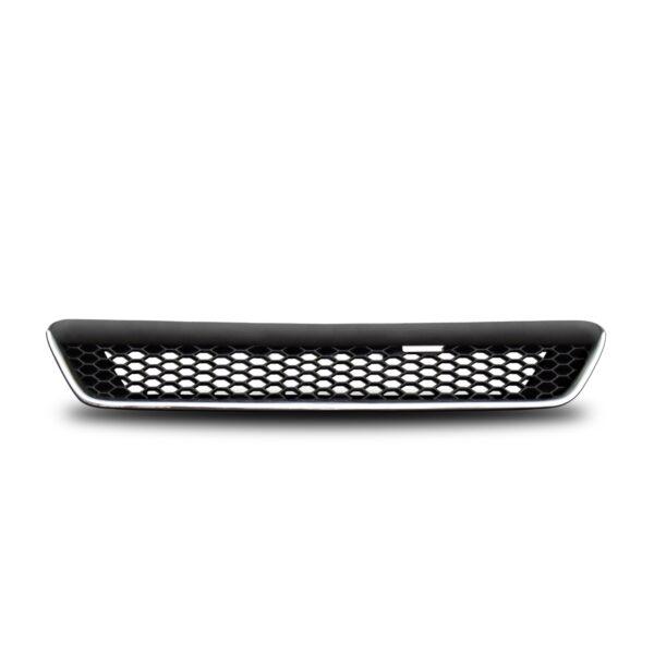 JOM Frontgrill sports look med diamant look i blank sort/krom til Opel Astra G - uden logo Styling > Frontgrill