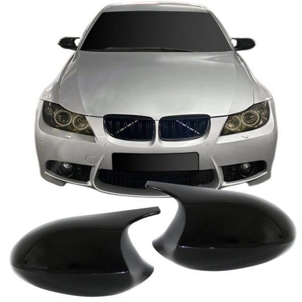 Spejlcover sæt i blank sort til BMW 3 serie E90/E91