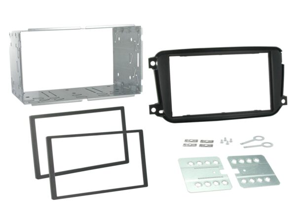 2 Din radioramme sort f. SMART ForTwo 2010-2014 Bilstereo > Monteringssæt