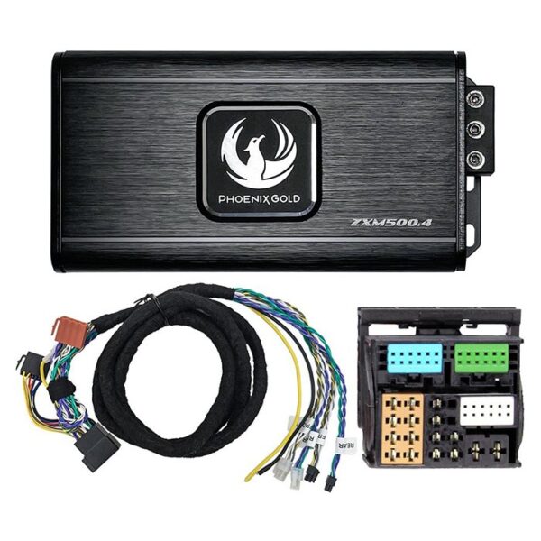 Phoenix Gold ZXMPVW2 mini forstærker 4x125W - VW/Seat/Audi  - Plug and Play Power Up Kit Bilstereo > Forstærkere