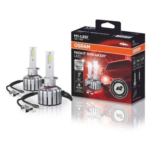 Osram Night Breaker H1-LED 12V ECE godkendt - 2 stk. Udvendig tilbehør > Pærer