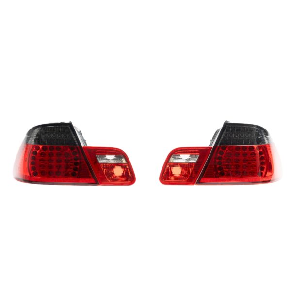 LED baglygter klar glas sort/rød til BMW E46 3 serie