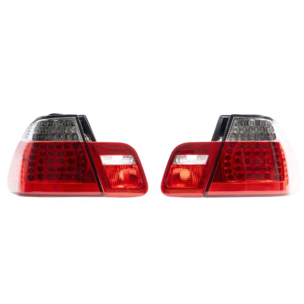 LED baglygter klar glas rød/hvid til BMW E46 3 serie