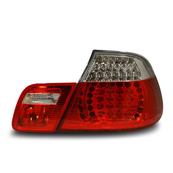 LED baglygter klar glas hvid/rød til BMW E46 3 serie
