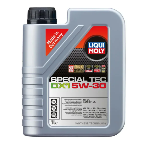 Special Tec DX1 5w30 Motorolie fra Liqui Moly i 1 liters dunk Special Tec motorolie fra Liqui Moly