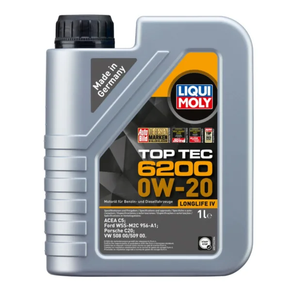 Top tec 6200 Liqui moly 0W20 Motorolie i 1 liter Top tec motorolie fra Liqui Moly
